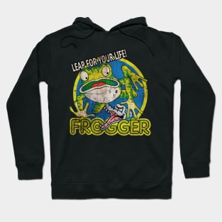 Frogger Leap For Your Life // 1980s Arcade Hoodie